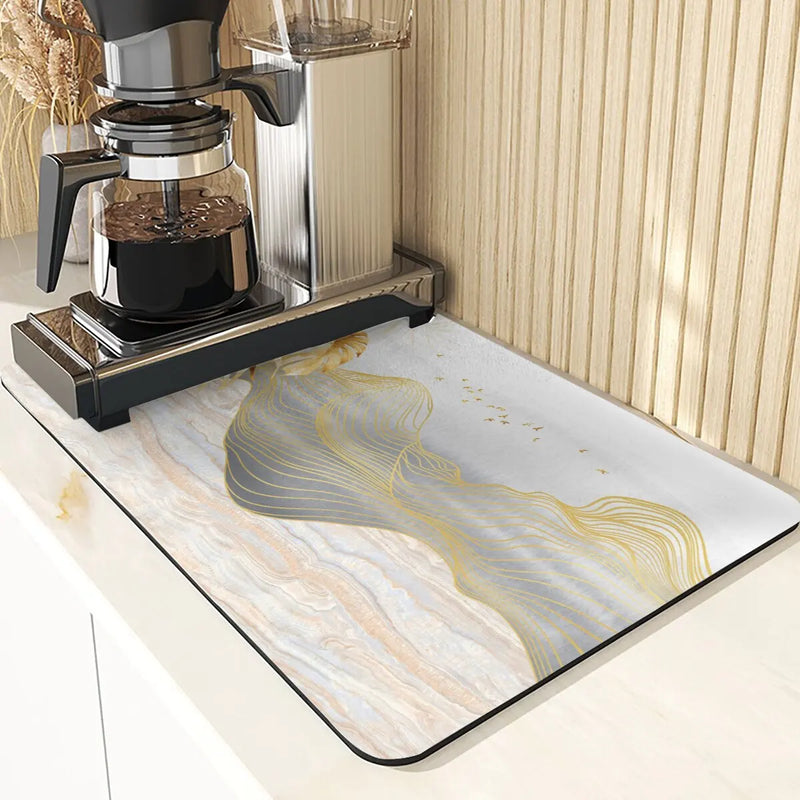 Silicone Plant Pattern Table Mat for Kitchen - Axyaa Landscape Style Decor