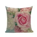 Pink Tulip Linen Cushion Cover - Axyaa 45x45cm Pillowcase
