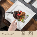 Axyaa 30/60 Piece Porcelain Tableware Set for 6/12, Cups, Saucers, Plates - MALACASA Series