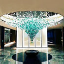 Axyaa Stone Crystal LED Chandelier Staircase Living Room Light