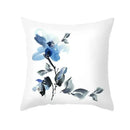 Axyaa Fresh Ink Flower Print Pillowcase: Perfect for Office, Living Room, Car Decor