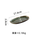 Axyaa Retro Oval Ceramic Sushi Plate Set | Restaurant Tableware for Molecular Cuisine