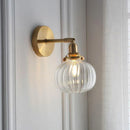 Axyaa Glass Wall Lamp Bedroom Bedside Nordic Minimalist Arm Wall Lights