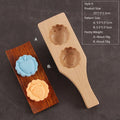 Axyaa Eco-friendly Wood Cake Mold - Multi-lattice Animal Flower Mooncake Pastry Mold