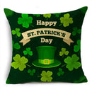 Axyaa Green Clover Pattern Pillowcase for St. Patrick's Day - 40/45/50cm