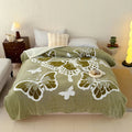 Axyaa 5D Butterfly Embossed Fleece Blanket | Queen Size | Thick & Cozy Plush Bedspread