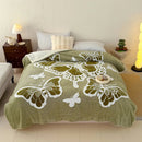 Axyaa 5D Butterfly Embossed Fleece Blanket | Queen Size | Thick & Cozy Plush Bedspread