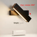 Axyaa Nordic Bedroom Wall Lamp - Rotating Bedside Home Decor Lighting Fixtures