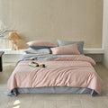 Axyaa Queen Duvet Cover Set - Lyocell/Cotton Mix, Natural Plant Fibers