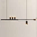 Axyaa Modern Minimalist Chandelier: High Level Decorative Lighting for Dining Room, Kitchen & Bar Counter