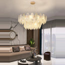 Axyaa Art Deco Glass LED Pendant Light - Dimmable Designer Suspension Luminaire
