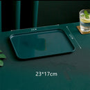 Axyaa Dark Green Rectangular Tray for Storage & Service of Fruit, Jewelry, Tableware