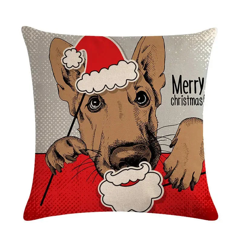Axyaa Cartoon Dog Linen Pillow Case 45*45cm