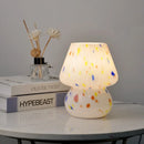 Axya Nordic Mushroom Table Lamps: Stained Glass Bedroom Decor