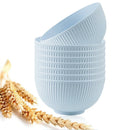 Axyaa Round Wheat Straw Bowls Set of 8 - Eco-Friendly Unbreakable Salad Bowls