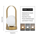 Axyaa Compact LED Bedside Lamp with Adjustable Brightness and USB - Eye-Friendly Table Decor