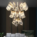 Axyaa Large Crystal Chandelier for Luxury Home Decor, Modern Hanging Lamp for Living Room