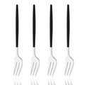 Axyaa Gold Fruit Cake Set: Mirror Stainless Steel Tea Fork, Snack Dessert, Small Salad Cutlery