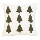 Nordic Circle Tufted Christmas Tree Pillowcase Cojines by Axyaa