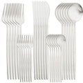 Axyaa 30-Piece Stainless Steel Matte Gold Cutlery Set & Tableware Kit