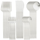 Axyaa 30-Piece Stainless Steel Matte Gold Cutlery Set & Tableware Kit