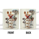Axyaa Personalized Chef Ceramic Mugs - Custom Name Addition Kitchen Style Coffee Cups