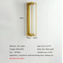 Axyaa Minimalist Iron Glass Wall Lamp for Bedroom Living Room Decor