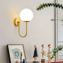 Glass Lampshade Wall Lamp by Axyaa: Modern Bedroom Sconce for Home Decor and Lighting Enhancement