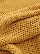 Nordic Knit Throw Blanket with Tassels by Axyaa - Cozy Farmhouse Gift Blanket