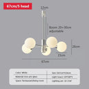 Axyaa Glass Ball Pendant Chandelier for Home Dining Living Room
