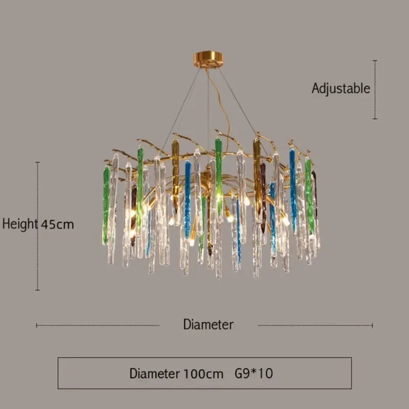 Axyaa Nordic Luxury Crystal Ceiling Lamps for Modern Interior Lighting