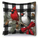 Axyaa Christmas Plaid Cushion Covers - Festive Home Decor for Sofa, Bedroom, Car