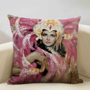 Axyaa Vintage African Indian Sexy Girl Women Oil Painting Cushion Cover