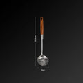 Axyaa Stainless Steel Wooden Handle Soup Spoon Colander Skimmer - Kitchen Tableware