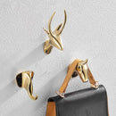 Axya Deer Head Coat Hook: Gold Home Wall Decor Key Hook