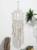 Axyaa Lotus Macrame Dream Catcher Wall Hanging for Home Decor & Gifts
