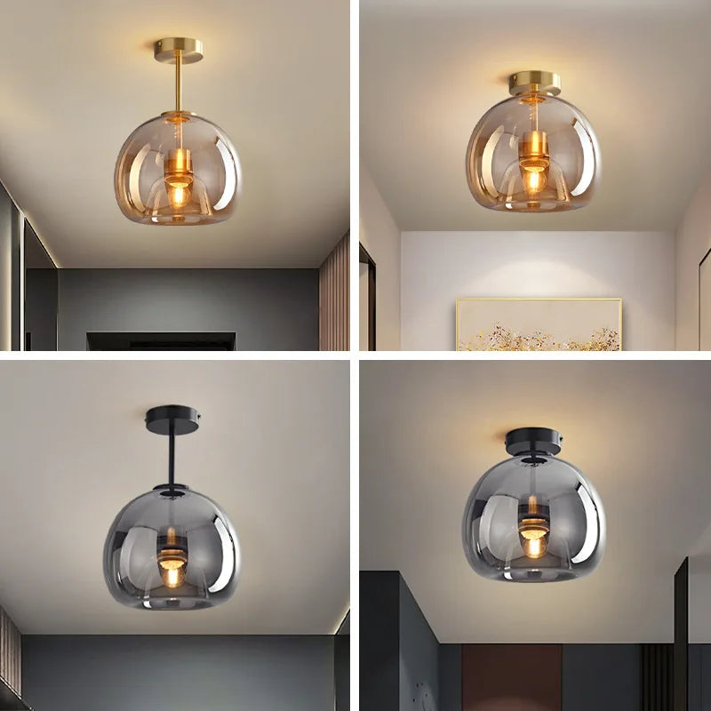 Modern Glass Ball Nordic Ceiling Light by Axyaa for Living Room Bedroom Kitchen Hallway