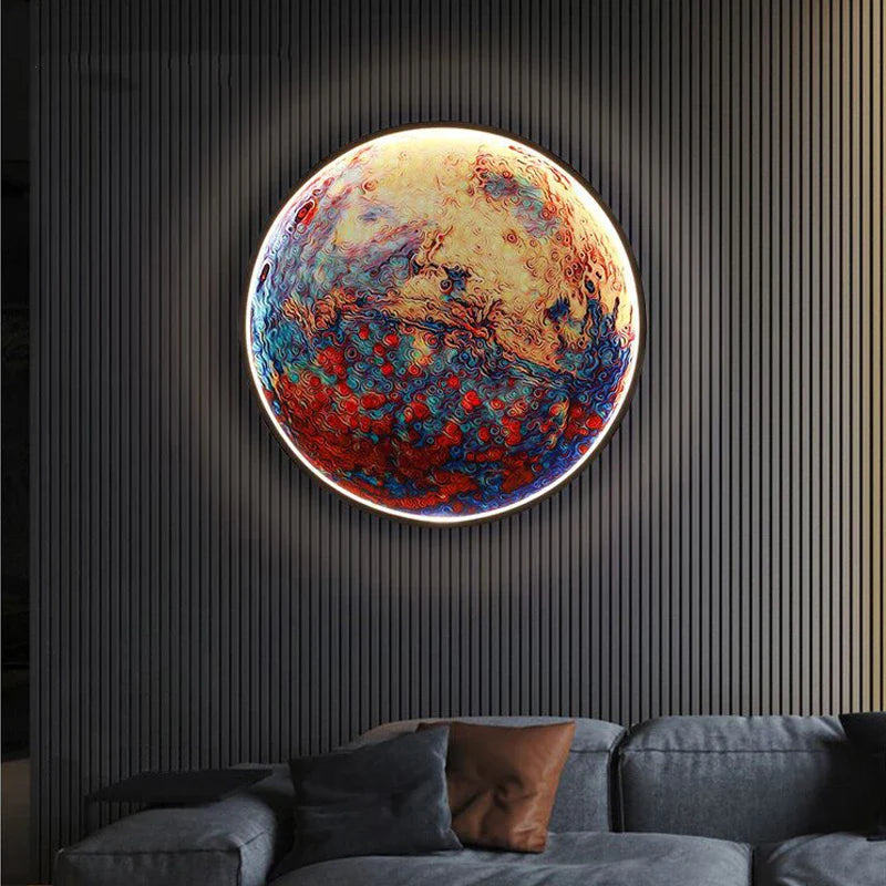 LED Moon Wall Lamp by Axyaa: Luxe Living Room Bedroom Balcony Art Light