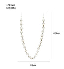 Axyaa Loft Staircase Chandelier with French Pearl Necklace Design