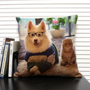 Axyaa Family Life Custom Linen Sofa Pillow Cover Home Decor Custom Cushion Cover