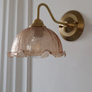 Axyaa Vintage Loft Amber Glass Wall Sconce LED Vanity Light Fixture
