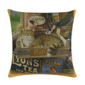Axyaa Cat Series Linen Pillowcase 45x45cm