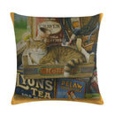 Axyaa Cat Series Linen Pillowcase 45x45cm