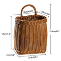 Axyaa Woven Wall Hanging Basket Organizer for Kitchen Tableware and Fruit Storage