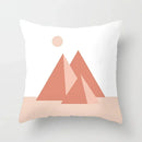 Axyaa Geometric Flower Leaves Cushion Cover - Desert Sunrise Cactus Pillowcase