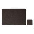 Axyaa Cowhide Grain Leather Placemats: Waterproof, Oilproof, Anti-skid Dinner Mats
