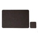 Axyaa Cowhide Grain Leather Placemats: Waterproof, Oilproof, Anti-skid Dinner Mats