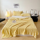 Axyaa Cozy Flannel Fleece Blanket, Luxurious Sofa Bed Cover, Soft & Warm Home Travel Essential