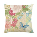 Axyaa Easter Bunny Egg Pillow Cover Spring Farmhouse Home Decor Butterflies Flowers