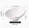 Axyaa Ceramic Salad Bowl 9-Inch Vegetable Fruit Plate Creative Tableware Dish